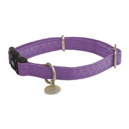 COLLIER MYLORD SEMBLABLE CUIR REG.35-50X20MM VIOLET PCB 3